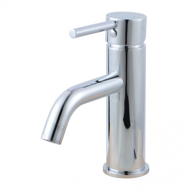 CH0150.BM Round Chrome Short Basin Mixer Tap Crooked Water Spout AQ