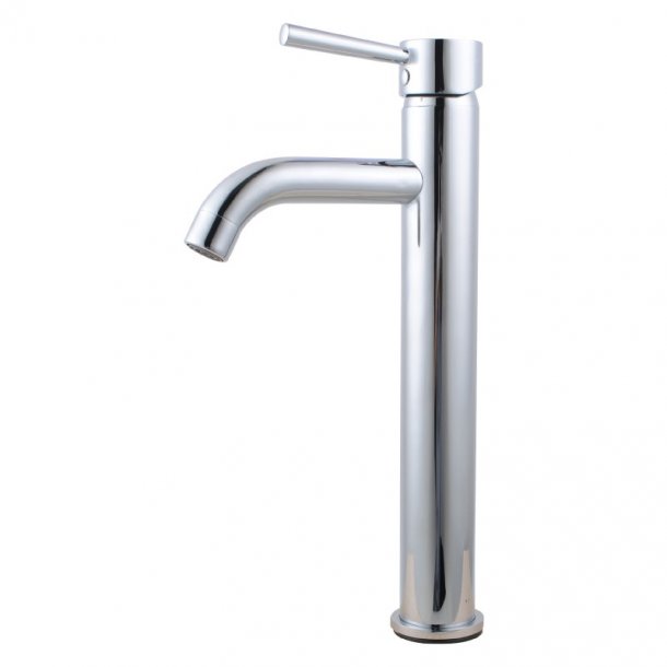CH0151.BM Round Chrome Tall Basin Mixer Tap Crooked Water Spout AQ
