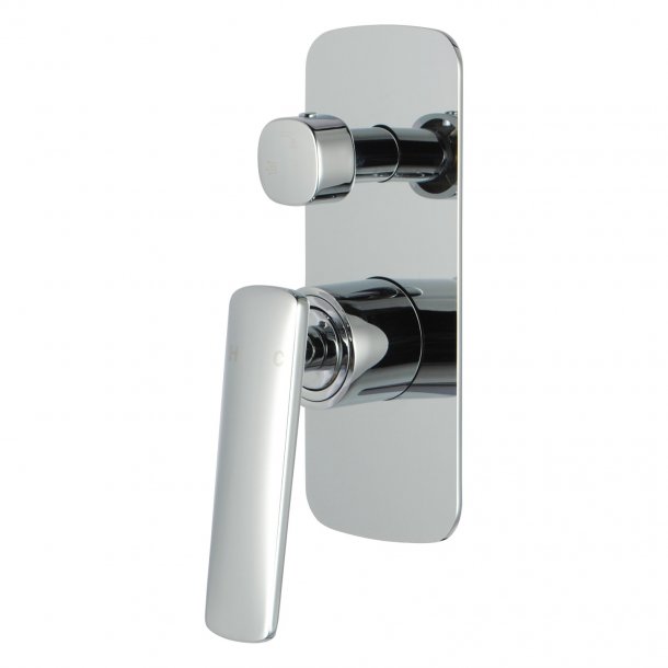 CH0157.ST Bathroom Chrome Shower-Bath Wall Mixer with Diverter Solid Brass AQ