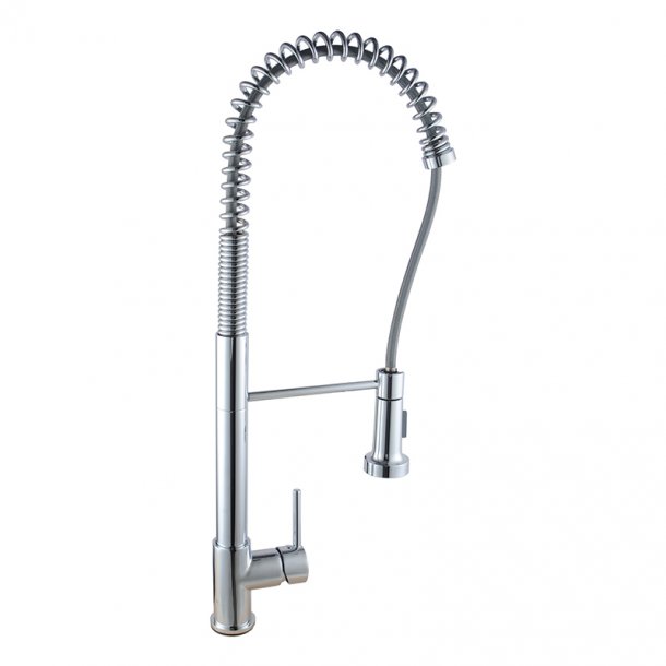 CH1017.KM Tall Spring Chrome Pull Out Kitchen Sink Mixer Tap AQ
