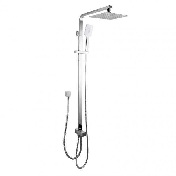 CH2125.SH.N+CH0100.SH+CH-S8.HHS Square Chrome Shower Station Top-Bottom Inlet AQ