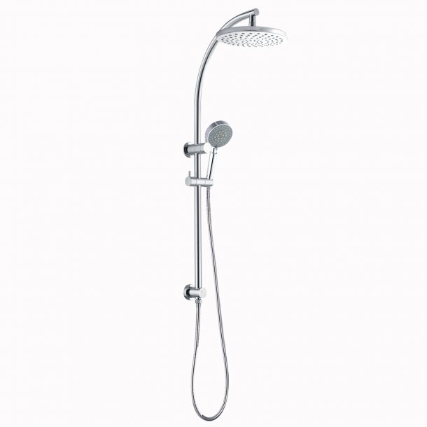 CH2128.SH.N+CH0102.SH+CH-R4.HHS 8'' Round Chrome Shower Station Top Inlet AQ