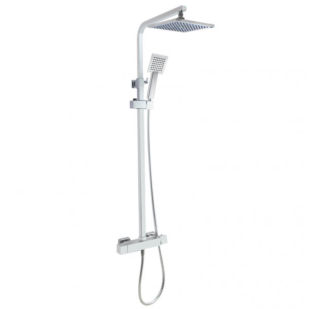 CH2135.SH.N+CH0115.SH+CH-S8.HHS Chrome 8 INCH Rain Thermostatic Shower Head Set Sliding Rail Mixer Tap Diverter Hand Sprayer AQ