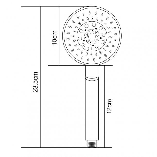 CH-R4.HHS Chrome 5 Function Round Handheld Shower AQ