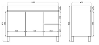 Dark Grey  Wood Grain PVC Vacuum Filmed MDF Board Dark Grey B124RL-DG