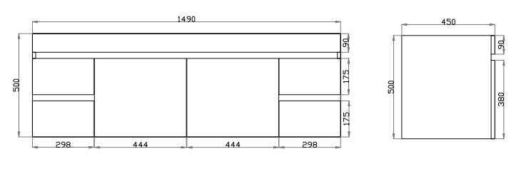 Dark Grey  Wood Grain PVC Vacuum Filmed MDF Board Dark Grey B154W-DG