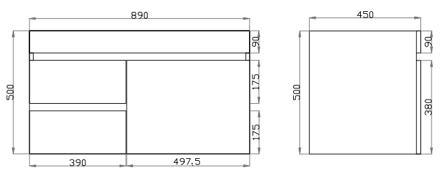 Dark Grey  Wood Grain PVC Vacuum Filmed MDF Board Dark Grey B94LW-DG