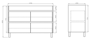 Dark Grey  Wood Grain PVC Vacuum Filmed MDF Board Dark Grey DG1246L-DB