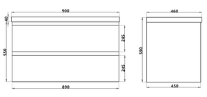 Dark Grey Wood Grain PVC Vacuum Filmed MDF Board Dark Grey Q9046DG