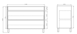 Dark Oak  Wood Grain PVC Vacuum Filmed MDF Board Dark Oak DO1246KB