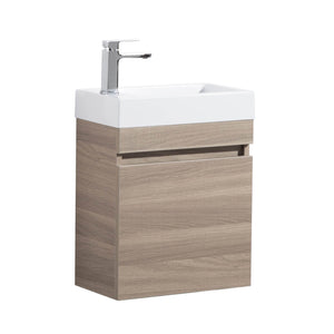 EV42WH-OAK-EVIE OAK PVC MINI VANITY