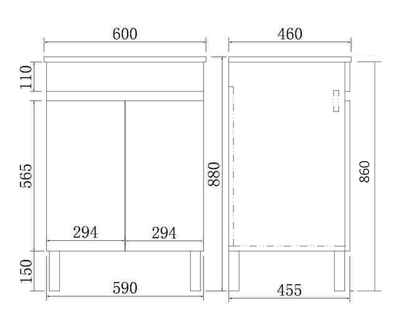 Evie Color Vanity – DARK BROWN EV64L-DB