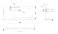 Sheet Material Compound Moulded Basin GB9046