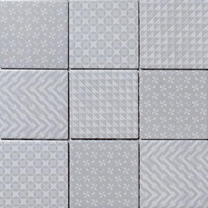 GEO042-GEOBRIGHT GREY MOSAIC MATT 98X98