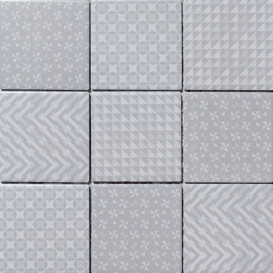 GEO042-GEOBRIGHT GREY MOSAIC MATT 98X98