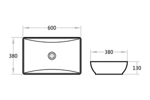 Gloss White Above Counter K406