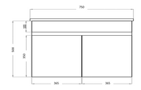 White ployurethane MDF – Narrow Vanity M73WH-L