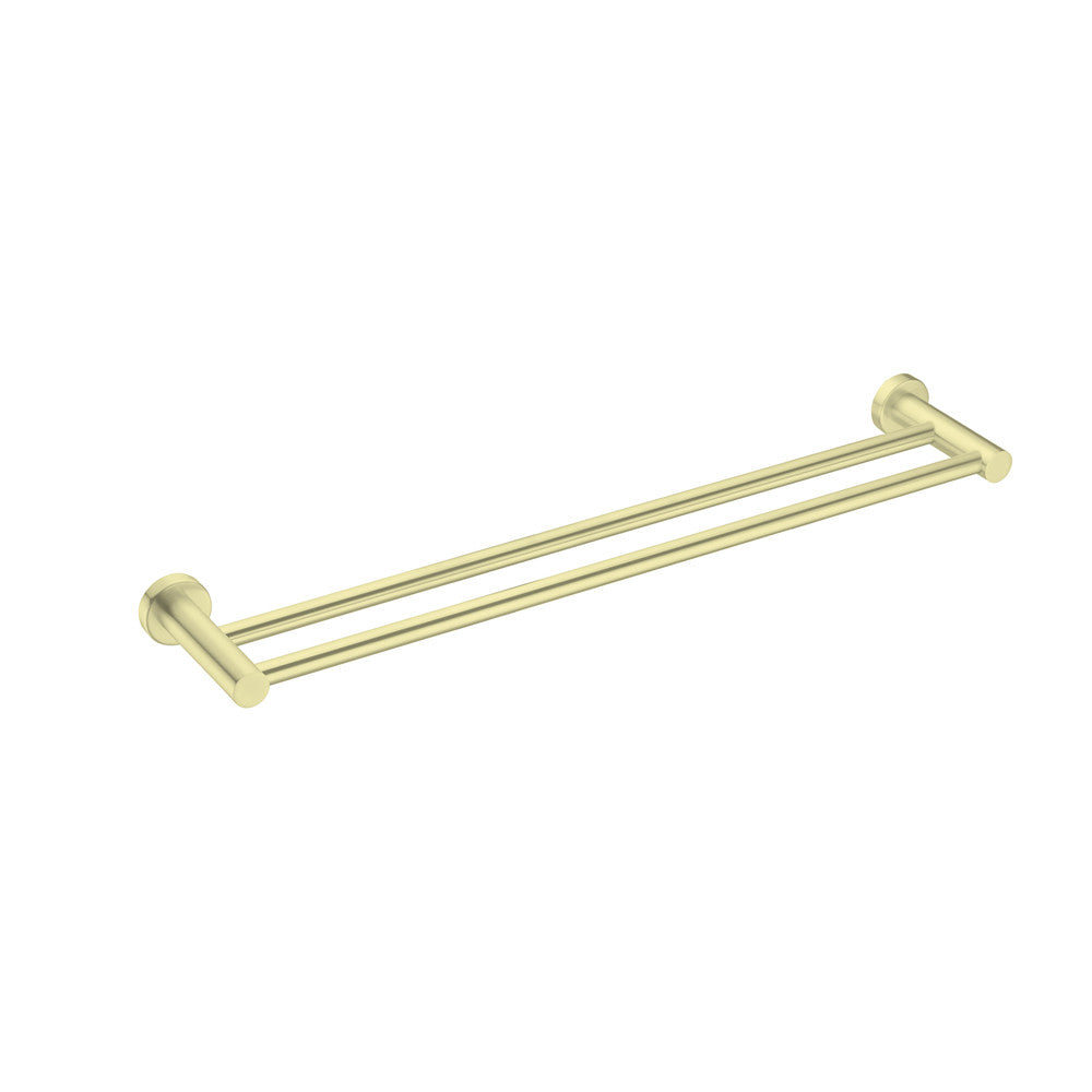 MECCA DOUBLE TOWEL RAIL 800MM 1930D BRUSHED GOLD