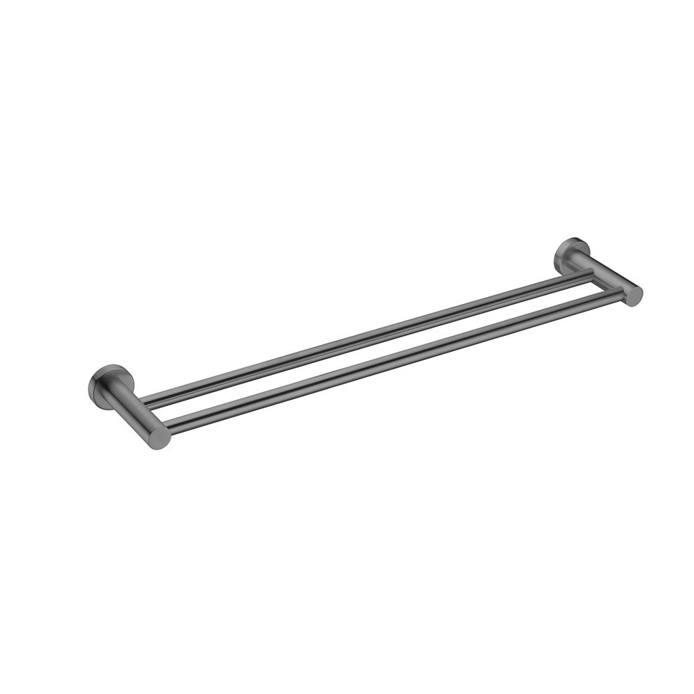 MECCA DOUBLE TOWEL RAIL 800MM 1930D Gun Metal Grey