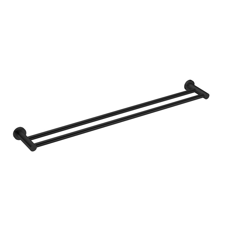 MECCA DOUBLE TOWEL RAIL 800MM 1930D Matte Black