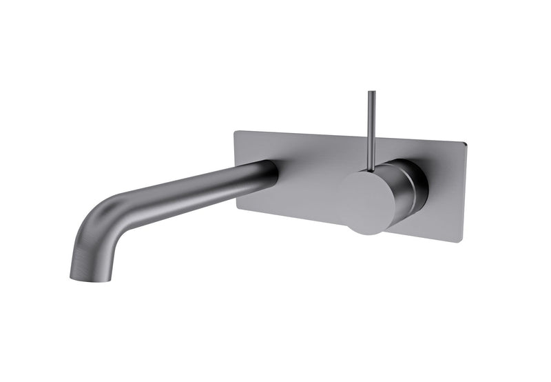 MECCA WALL BASIN MIXER HANDLE UP 160-185-230MM YSW2219-07B  GUN METAL GREY