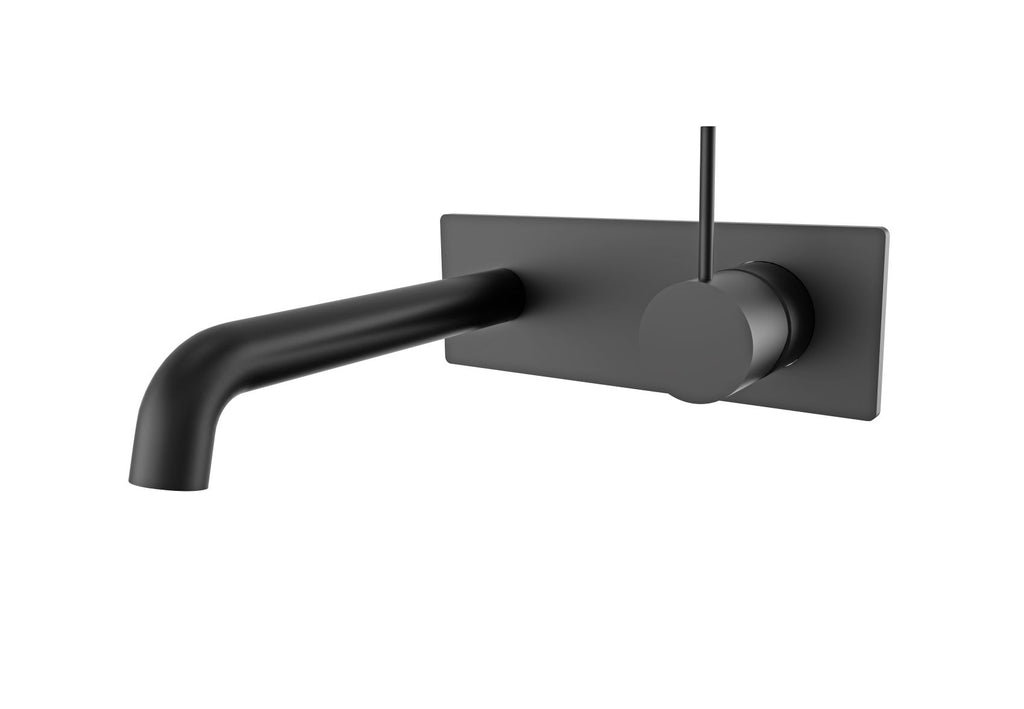 MECCA WALL BASIN MIXER HANDLE UP 160-185-230MM YSW2219-07B  Matte Black