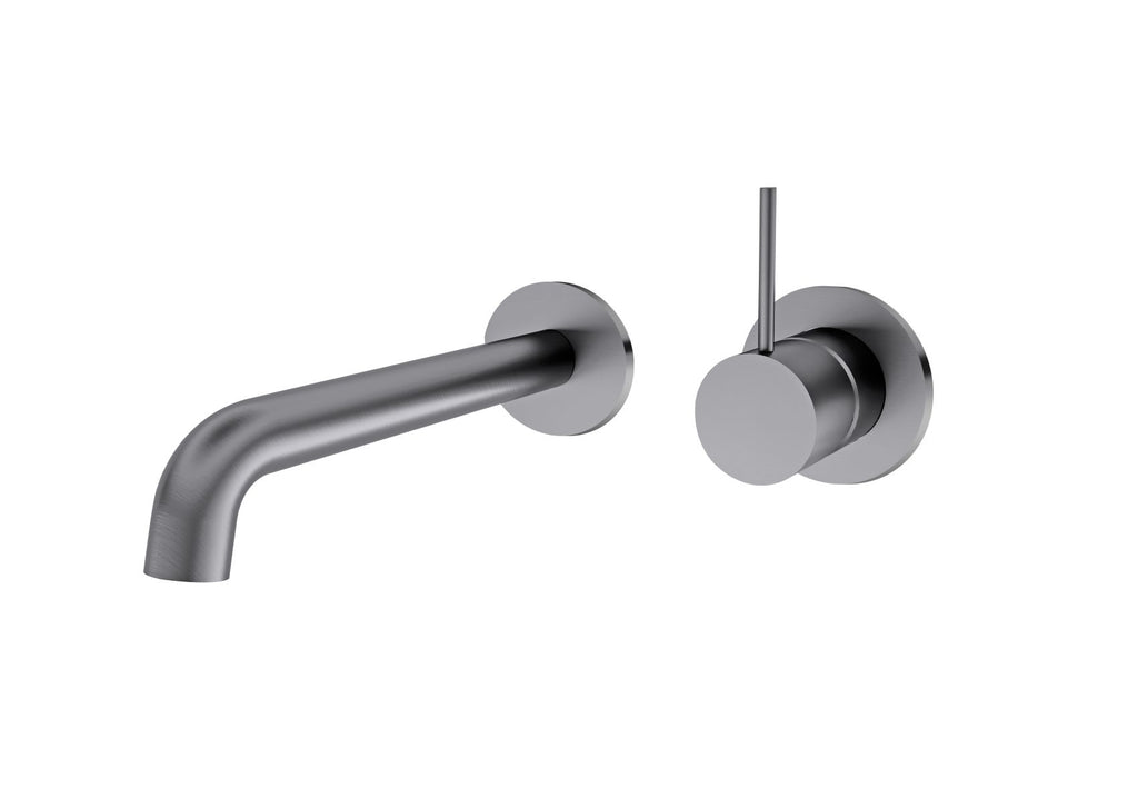 MECCA WALL BASIN MIXER HANDLE UP 160-185-230 MM (SPEARATE BACK PLATE) YSW2219-07D Gun Metal Grey