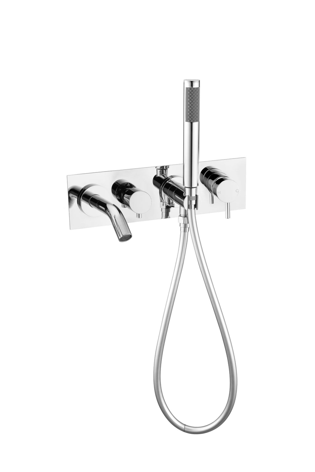 MECCA WALL MOUNTED BATH MIXER WITH HANDSHOWER YSW2219-03D CHROME