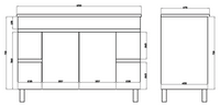 M124DL White ployurethane MDF – Standard Vanity