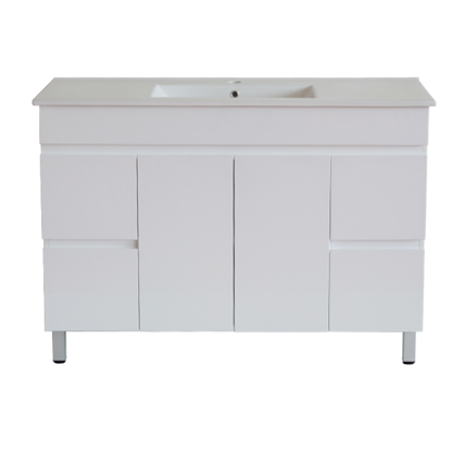 MF124LG White ployurethane MDF – Standard Vanity