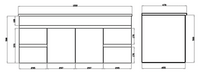 White ployurethane MDF – Standard Vanity MF124WH-1