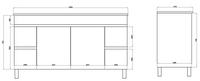 MF154DLG White ployurethane MDF – Standard Vanity