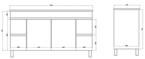 M154L White ployurethane MDF – Standard Vanity