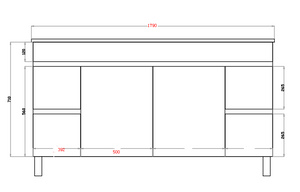 MF184LG-L White ployurethane MDF – Standard Vanity