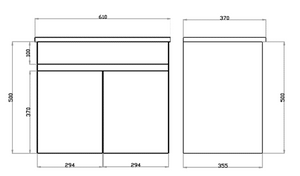 White ployurethane MDF – Narrow Vanity MF63WH