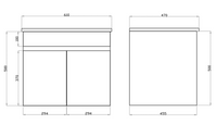 White ployurethane MDF – Standard Vanity MF64WH-L