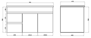 White ployurethane MDF – Standard Vanity MF94LWH-L