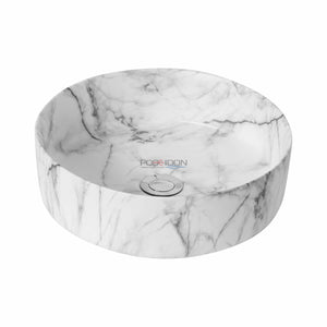 Matte White Carrara Fine Ceramic Basin Matte White Carrara PA3636CRA