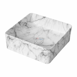 Matte White Carrara Fine Ceramic Basin Matte White Carrara PA3737CRA