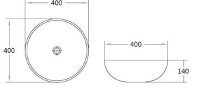 Matte White Fine Ceramic Basin Matte White PA4040MW