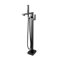 OX0117.BS Black Freestanding Bath Mixer With Hand held Shower AQ