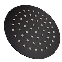 OX0119.SH Super-slim Round Black Rainfall Shower Head 200mm AQ