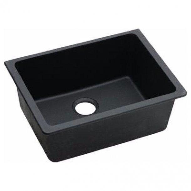 OX6347.KS Black Granite Quartz Stone Undermount Kitchen Sink Single Bowl 635X470X241mm AQ