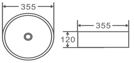 Fine Ceramic Basin PA3535MP