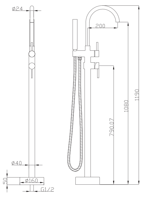 Bath Filler CHROME PBF01