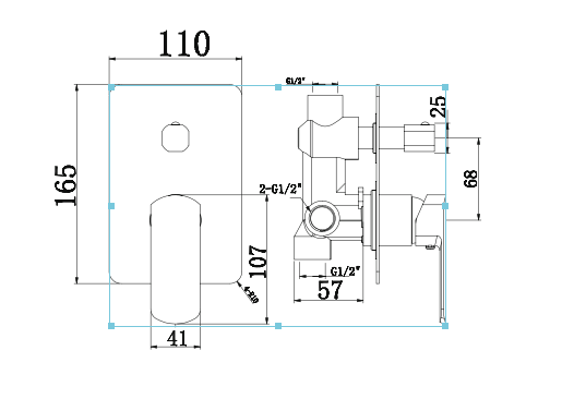 Wall Mixer CHROME PDWM03