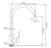 Kitchen Mixer MATT BLACK PKM01B