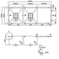 Hand Made Stainless Steel Kitchen Sink PKS-1160S