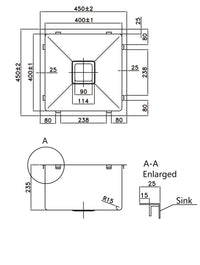 Hand Made Stainless Steel Kitchen SinkPKSS-450S