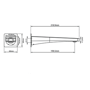 Wall Spout CHROME - MATT BLACK PST0013